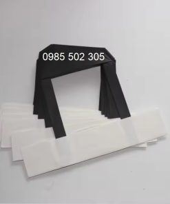 Quai túi giấy kraft dẹt màu đen