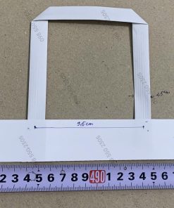 Quai túi giấy vuông màu trắng 19cm
